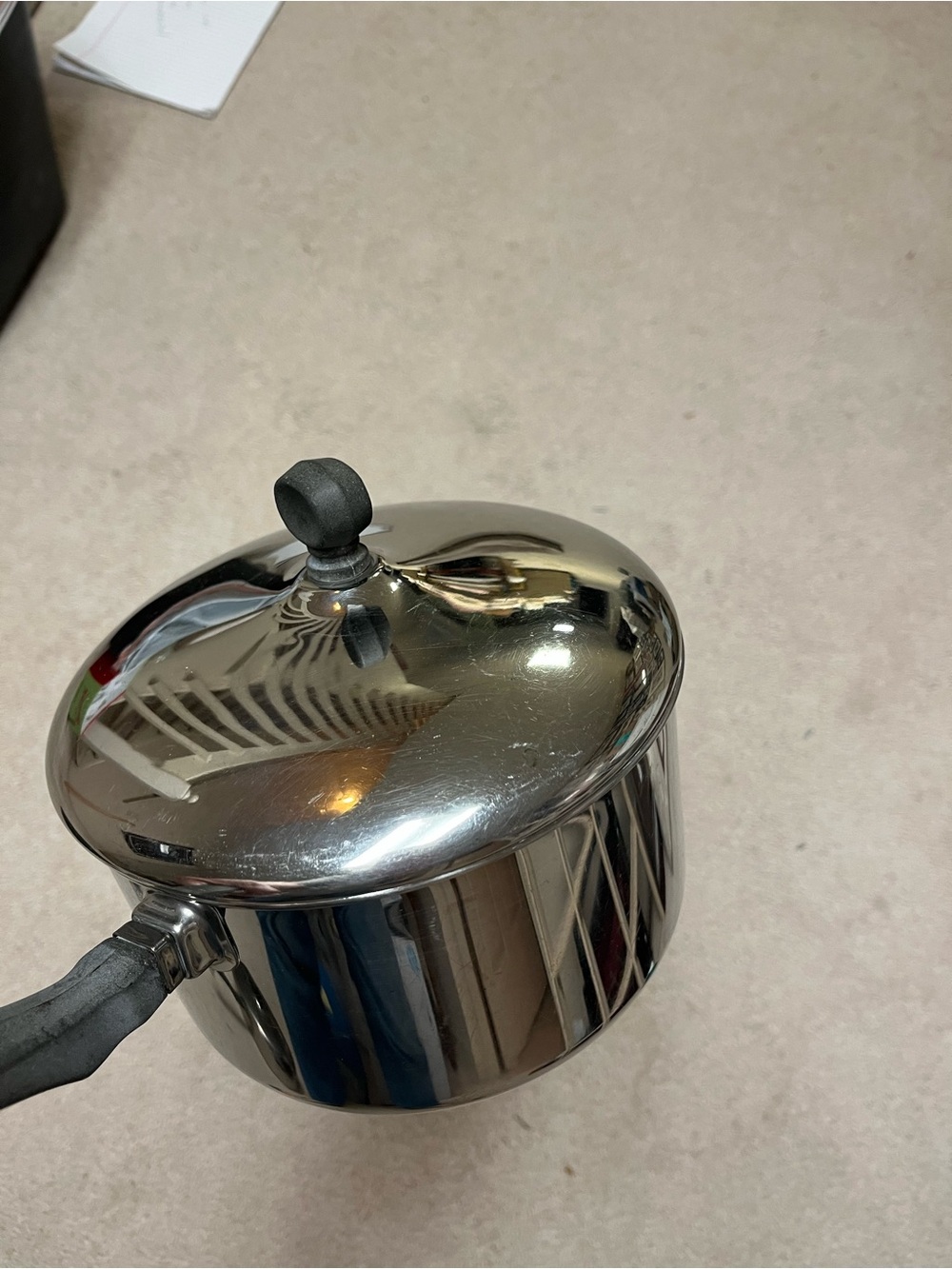 Vintage Farberware Aluminum Clad 3qt stainless steel Saucepan with Lid